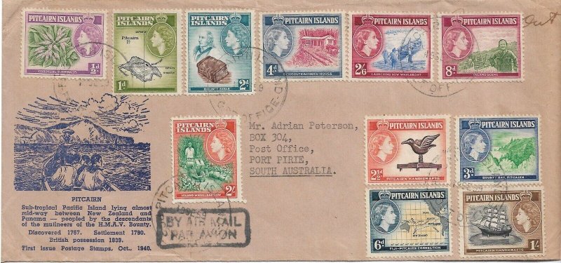 Pitcairn Island to Port Pirie, South Australia 1959 Airmail (48853)