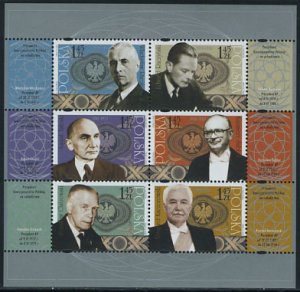 Poland 2008, Exiled ministers 6v m/s, MNH