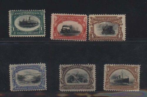 USA #294 - #299 VF/NH Perfect Gum Set