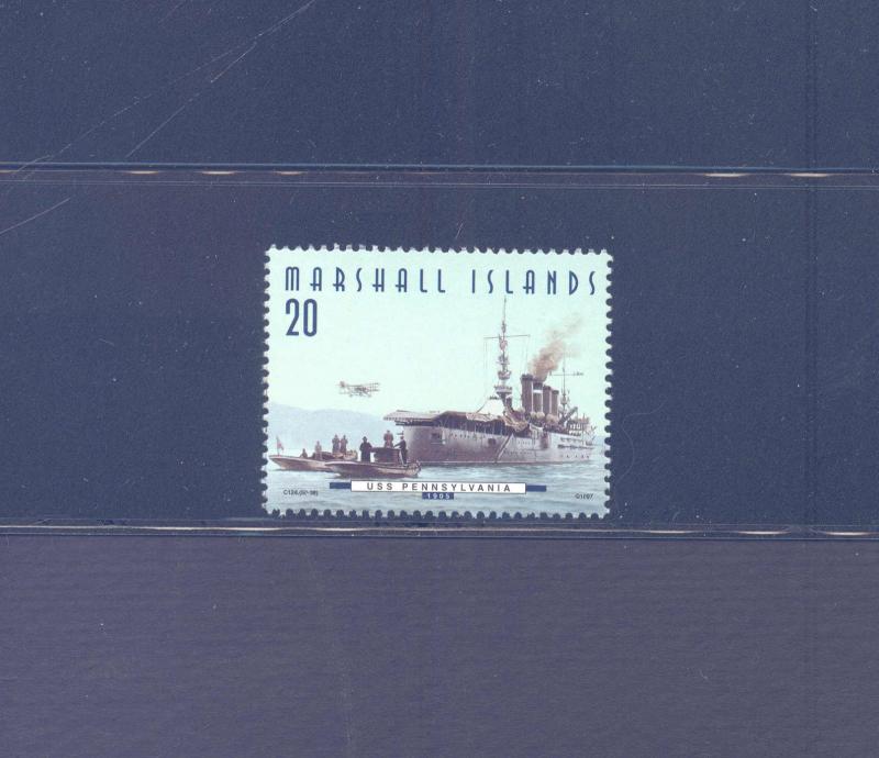 PKStamps - A10513 - Marshall Islands - USS Pennsylvania - Single - MNH