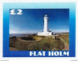 FLAT HOLM - Lighthouse - Imperf Single Stamp - M N H - Private Issue