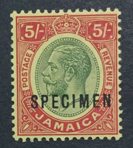 MOMEN: JAMAICA SG #67s 1919 SPECIMEN MINT OG H LOT #191481-567