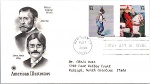 FDC 2001 SC #3502 AB Frost &  EA Abbey - New York, Ny  - Pair - J2760