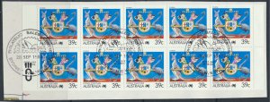 Australia  SG 1121ba  SC# 1063Bc Booklet sheet  Tourism Used see detail & scan