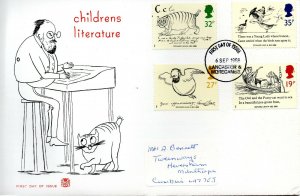 1988 Sg 1405/8 Edward Lear Stuart First Day Cover Lancaster Cancellation