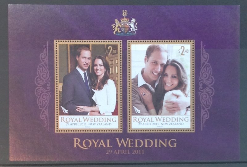 NEW ZEALAND MNH MINISHEET 2011 ROYAL WEDDING SGMS3268