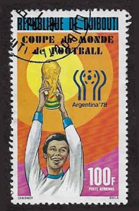 Djibouti #C115 Used; 100fr World Cup Soccer Championships (1978)