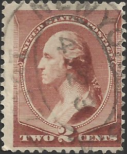 # 210 Red Brown Used Double Or Shifted Transfer George Washington