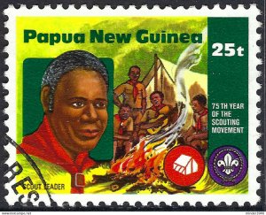 PAPUA NEW GUINEA 1982 25t Multicoloured 75th Ann of Boy Scout Movement SG427 FU