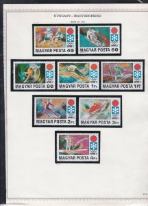 hungary issues of 1972 trains & olympics etc stamps page ref 18304