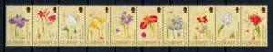 [97788] Guernsey 2000 Flora Flowers Blumen Strip of 10 Folded Once MNH