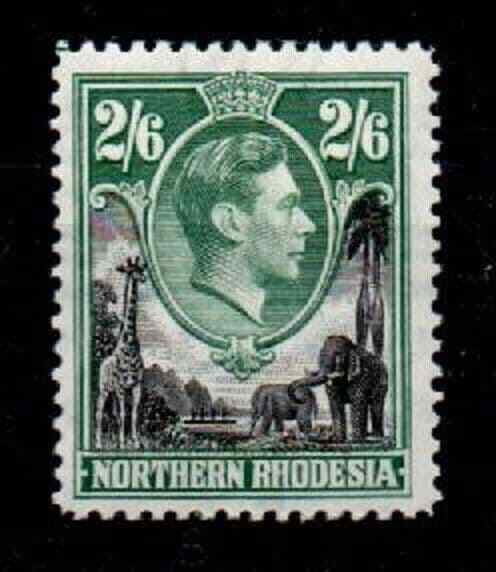 NORTHERN RHODESIA SG41 1938 2/= BLACK & GREEN MTD MINT*