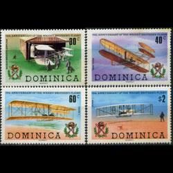 DOMINICA 1978 - Scott# 574-7 Planes Set of 4 NH