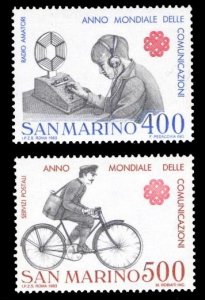 San Marino 1983 Scott #1051-1052 Mint Never Hinged