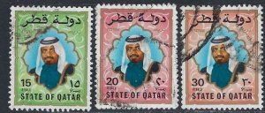 Qatar 690-92 Used 1987 set (ak5683)