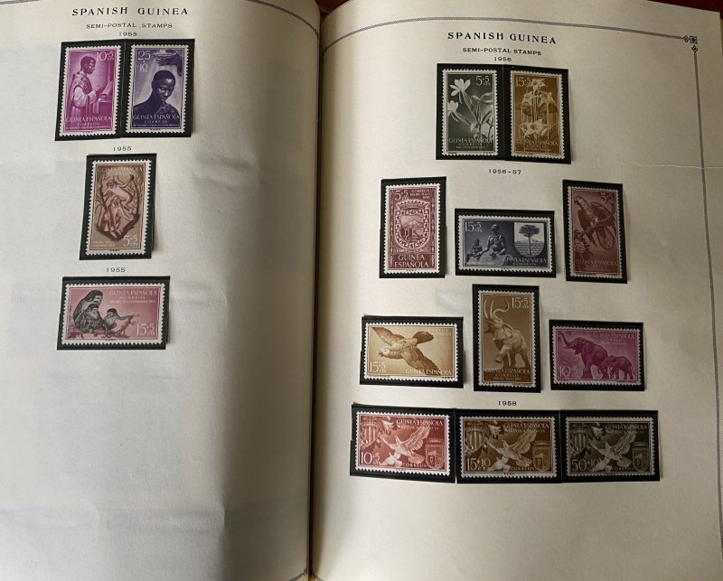 World Wide, 4 Albums, Stamps 1949-1959 ~ 11,546 Stamps on Pages + 1,340 in Env