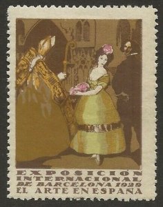 Spain 1929 Barcelona Intl Exhibition Cinderella Poster Stamp Seal Fine H