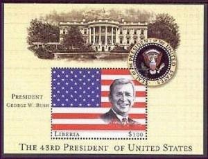 Liberia 2000 - 43rd President Of The US - George W. Bush - S/S MNH