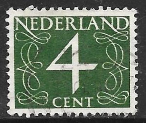 Netherlands 285: 4c Numeral, used, VF