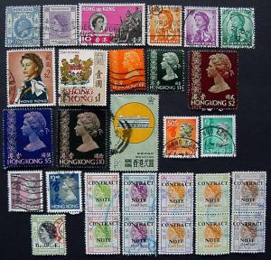 Packet, Hong Kong, 29 stamps, with some revenues
