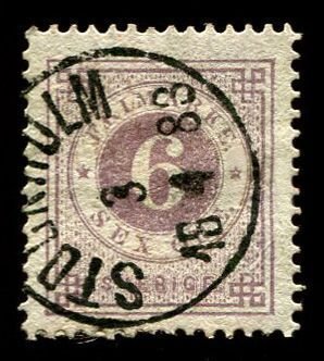 Sweden - Ring Type 2 - Perf 13 - 1877