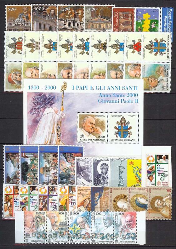 2000 Vatican City - Sc#1137-1171 - Complete year set - MNH