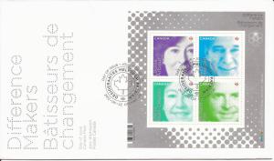 2012 Canada FDC Sc 2549 - Difference Makers  - SSheet