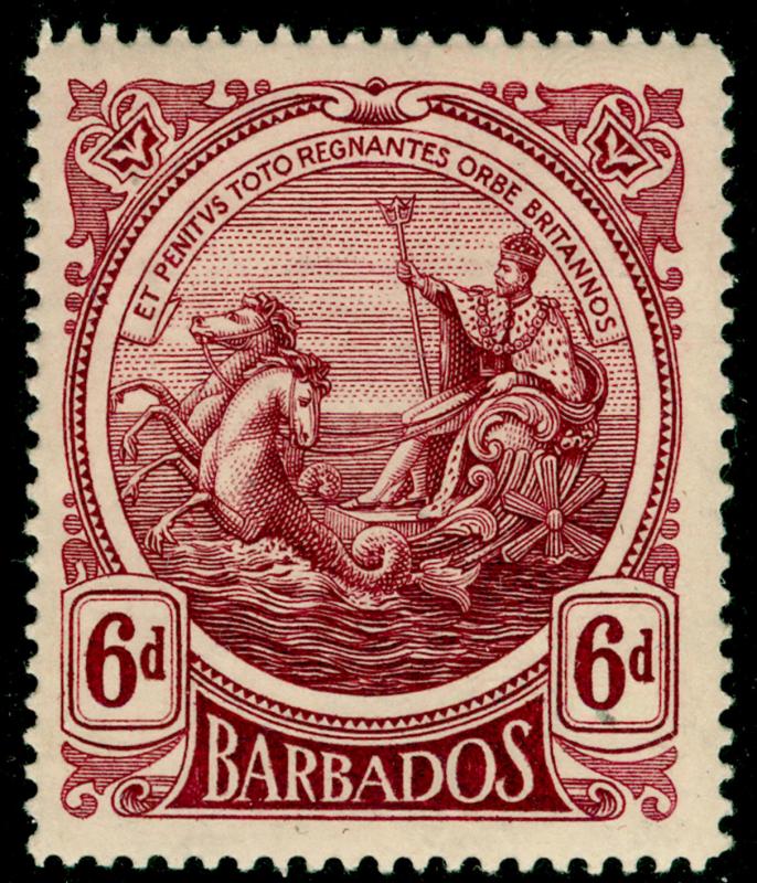 BARBADOS SG188, 6d purple, M MINT. Cat £11.