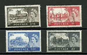 Great Britain #309-312 (GR816) comp 1955 Queen Elizabeth Wmk 308, Used, F-VF