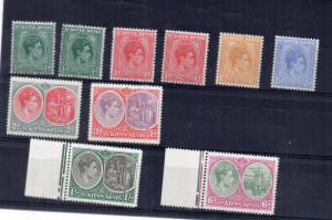   ST.KITTS -NEVIS -1938-SHORT SET UP TO 1/- LMM