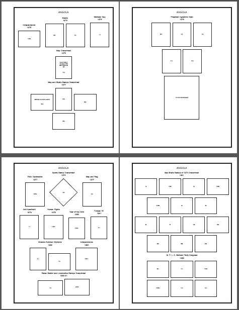ANGOLA STAMP ALBUM PAGES 1870-2011 (241 PDF digital pages)
