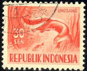 Otter, Indonesia stamp SC#450 used