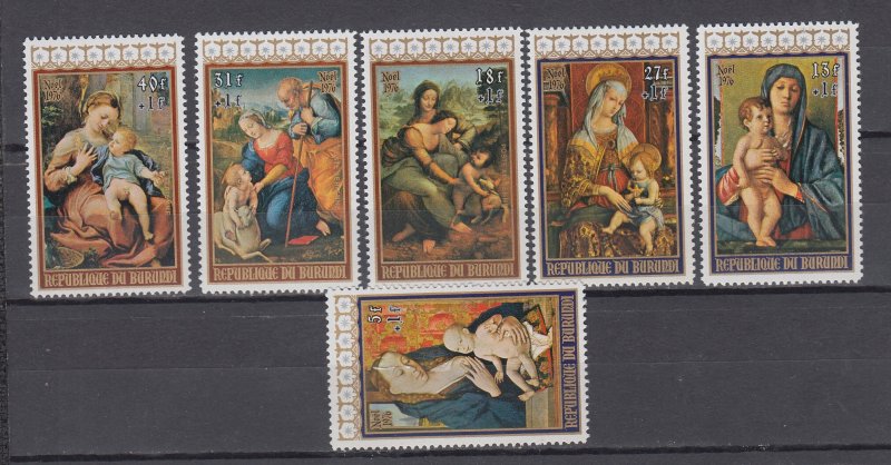 J45779 JL stamps 1976 burundi mnh set #b71-3,cb41-3 xmas