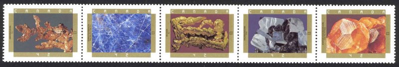 Canada Sc# 1440a MNH Strip/5 horizontal 1992 42c Canadian Minerals