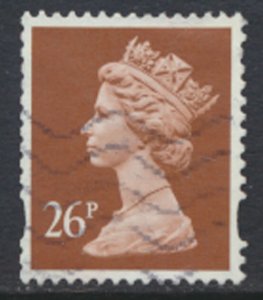 GB  Machin 26p SG Y1776 2 Bands Litho SC# MH216 Used  1996 details