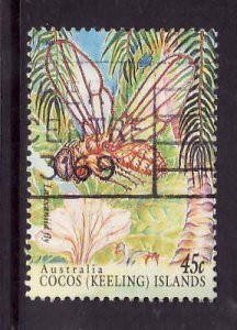 Cocos (Keeling) Is.-Sc#302e-used 45c Lauxaniid Fly-Insects-1995-