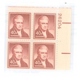 United States #1050 Mint (NH) Plate Block