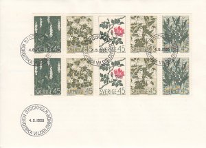 Sweden 1968 FDC Sc 786a Nordic Wildflowers