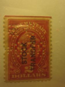 U.S. Scott #RD13 Revenue Stamp - Used Perfin Single