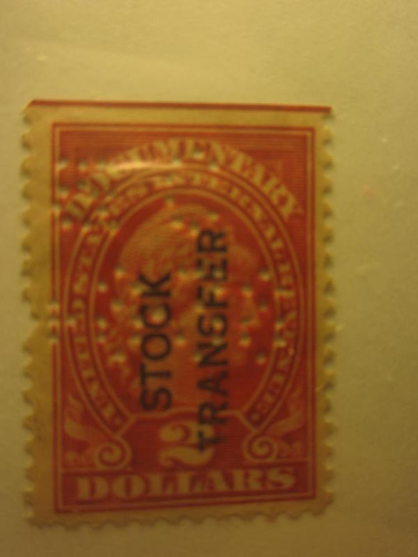 U.S. Scott #RD13 Revenue Stamp - Used Perfin Single