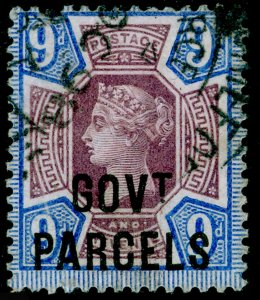 SG O67, 9d dull purple & blue, FINE USED. Cat £120. 