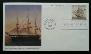 USA US Constellation 2004 Sailboat Ship Vehicle Transport Explore (stamp FDC)