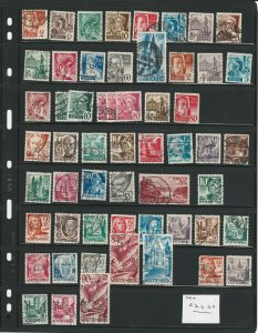 Germany Stamp Lot Post World War II Zones, Baden, Rhineland, Wurtt., DKZ