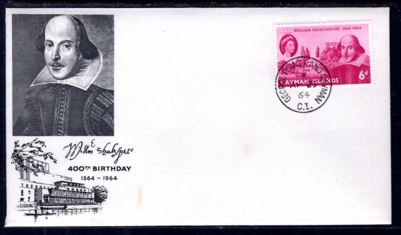 Cayman Islands 171 Shakespeare U/A FDC