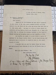 John Wanamaker  Signed Letter on S.Y Nirvana Stationary DC3704