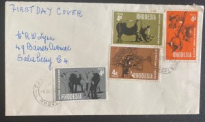 1967 Rhodesia First Day Cover FDC To Salisbury Nature Conservation