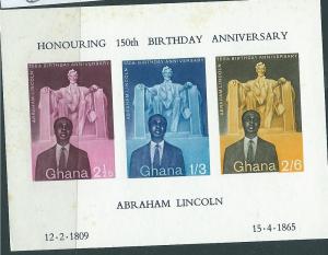 Ghana #41a Abraham Lincoln souvenir Sheet  (MNH) CV$0.80