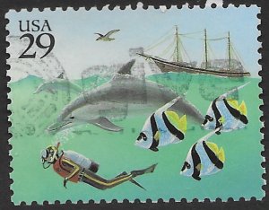 US #2864 used. Fish & Ship.