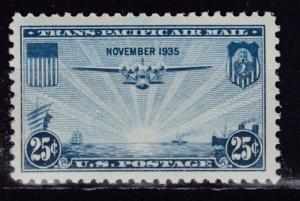 United States 1935 25c blue Airmail Transpacific  F/VF/NH(**)