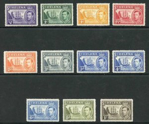 St Helena SG131/37 KGVI to 1/- Inc Good 1d and 3d M/M Cat 106.10